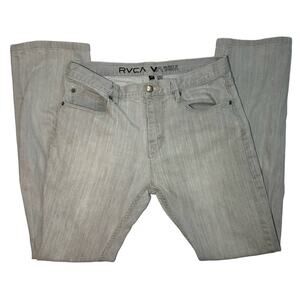 RVCA Men's Gray Jeans Slim Straight Size 33